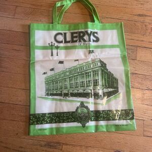 Clerys Green and White Tote Bag